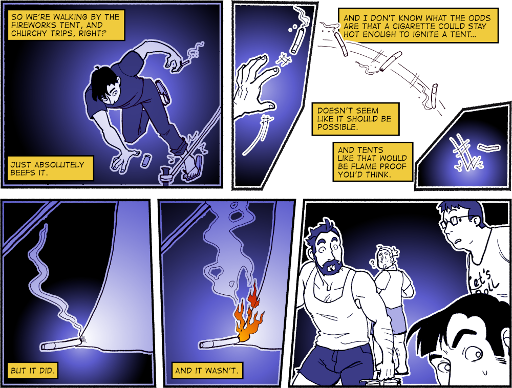 By saying Churchy "Beefed it" I don't mean "drew some amazing art for this comic" - oh, and happy Saint Paddy's Day.